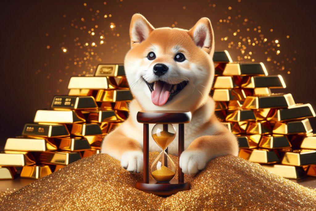 SHIB gold hourglass gold
