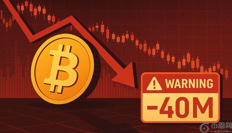 比特币净清算额保持在负值附近，接近 4000 万美元：分析师警告称仍有下行空间