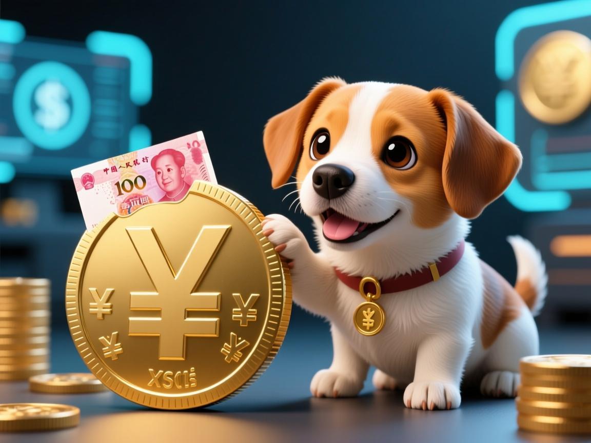 狗狗摸人民币表情包，萌化金融的另类货币符号