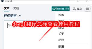 如何查看deepl翻译使用教程