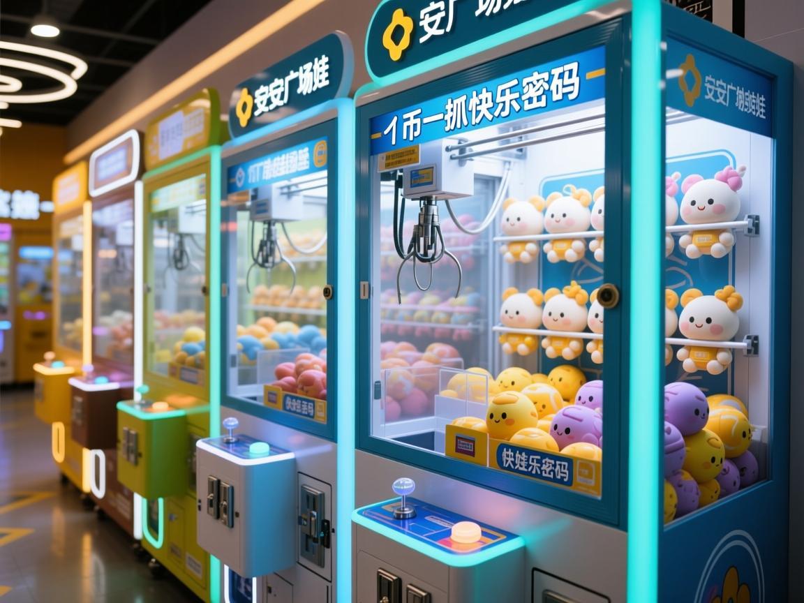 众安广场娃娃机，一币一抓的快乐密码