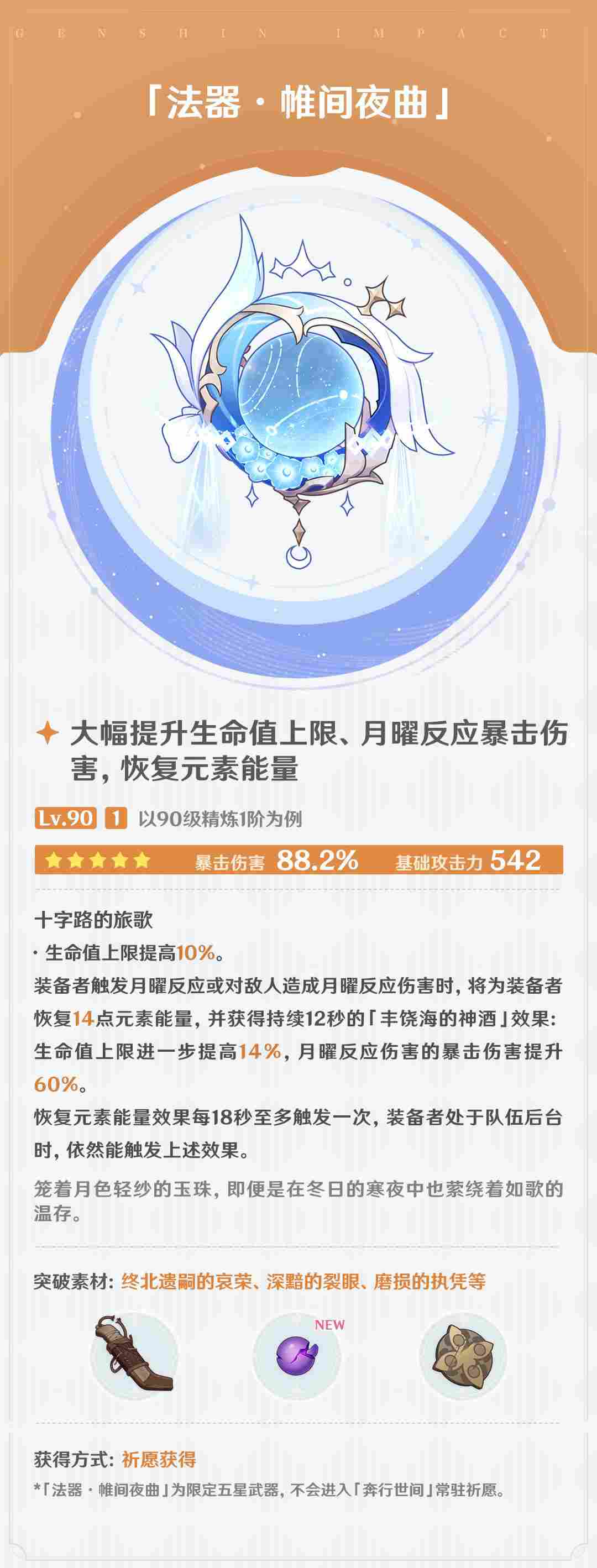 原神帷间夜曲属性效果一览