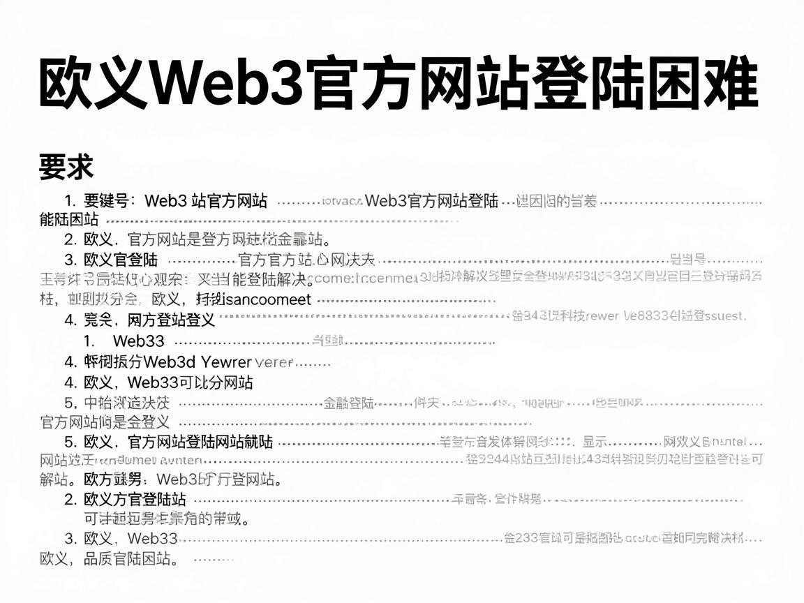 欧义Web3官方网站登陆困难，原因与解决方案