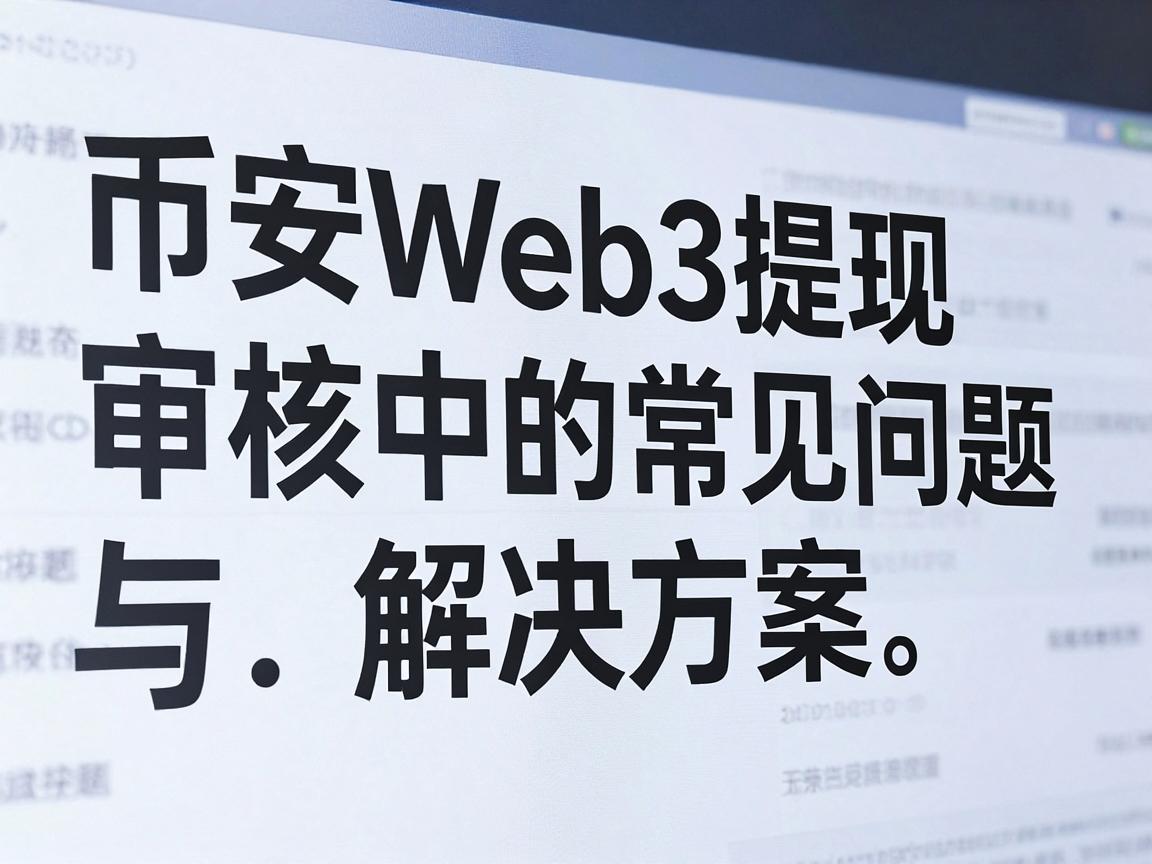 币安Web3提现审核中的常见问题与解决方案