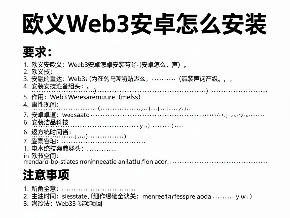欧义Web3安卓怎么安装，详细步骤与注意事项