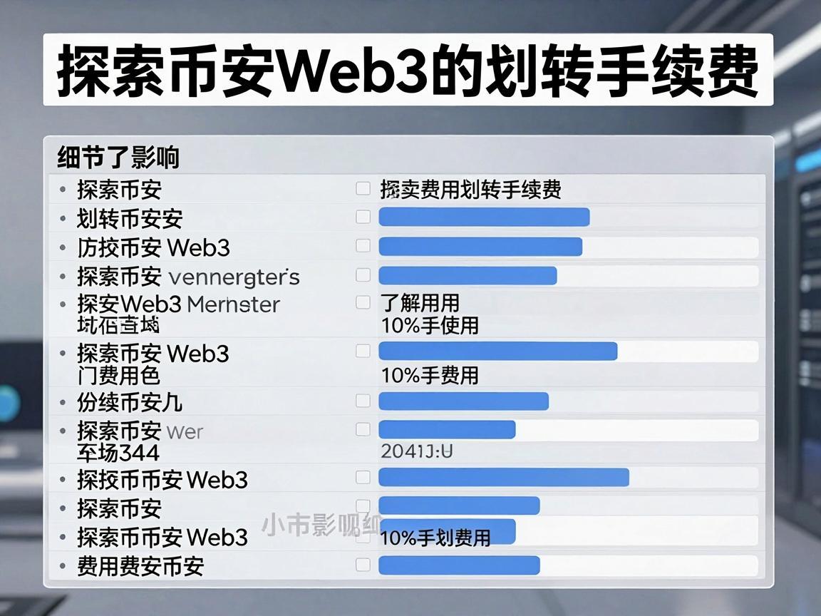 探索币安Web3的划转手续费，了解费用结构与影响