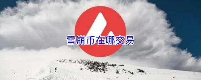 雪崩币在哪交易