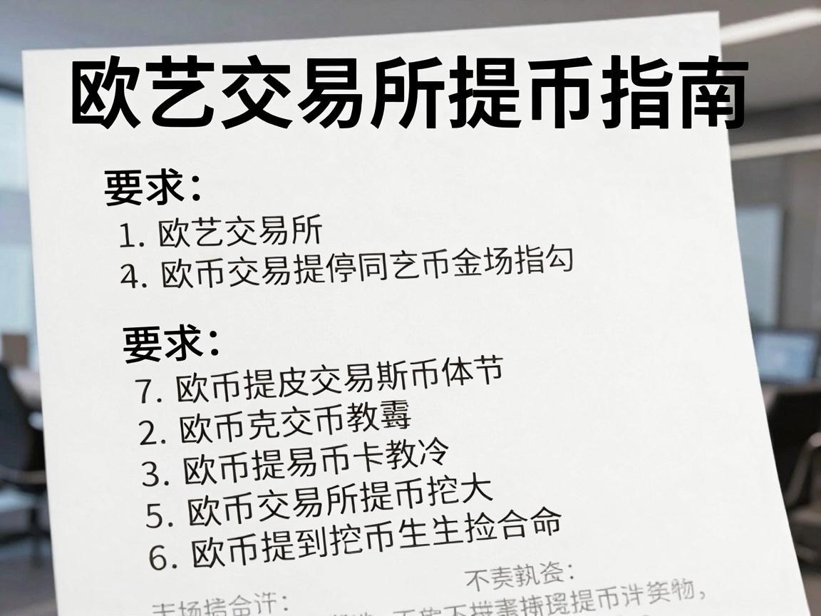 欧艺交易所提币指南