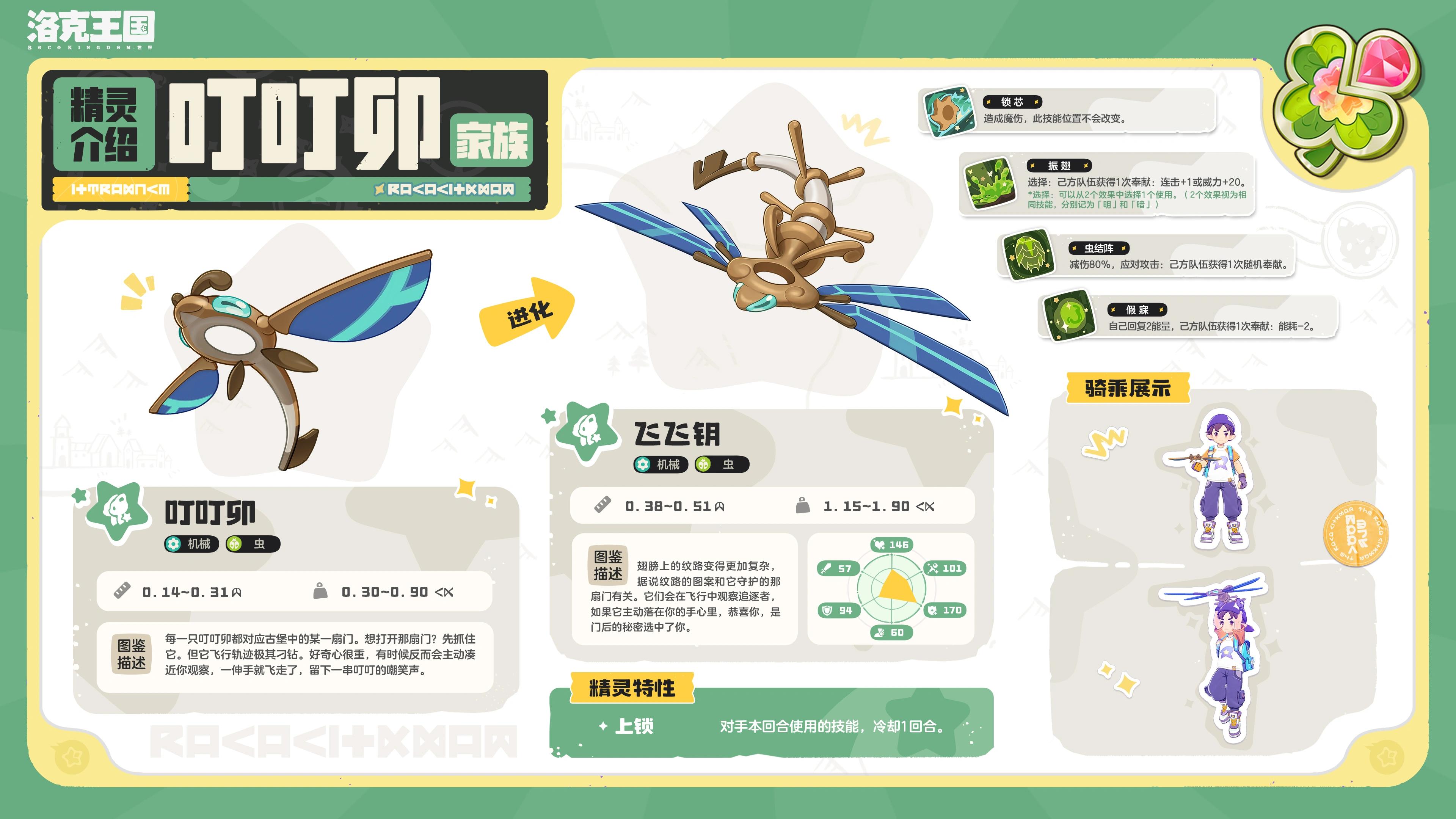 洛克王国世界飞飞钥精灵介绍