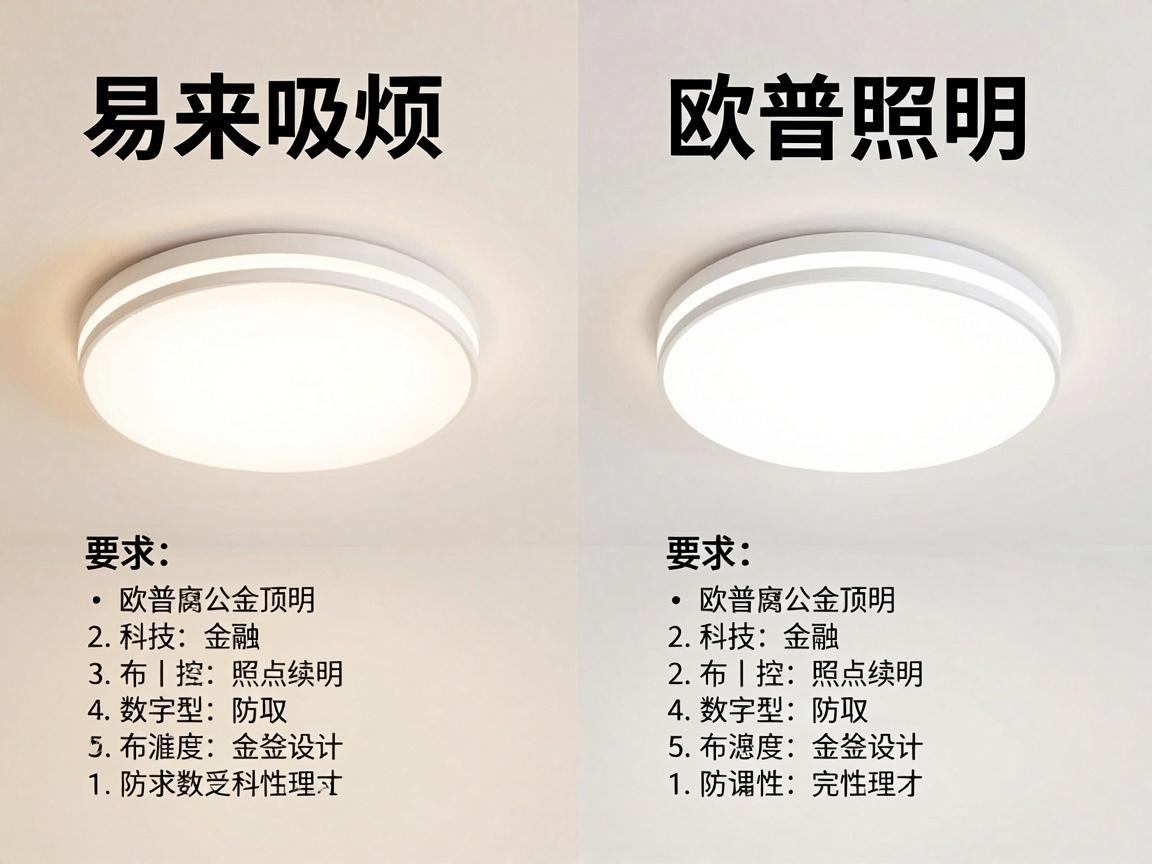 易来吸顶灯与欧普照明的比较