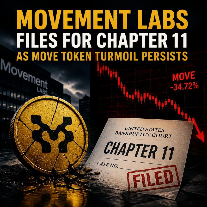 Movement Labs 申请第11章破产保护，MOVE 代币动荡持续
