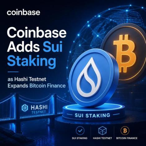 Coinbase新增Sui质押，Hashi测试网拓展比特币金融