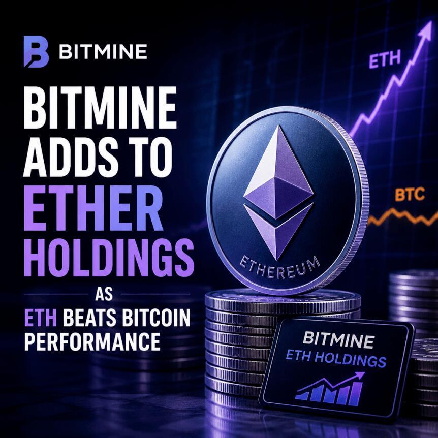 Bitmine增持以太坊，ETH表现优于比特币