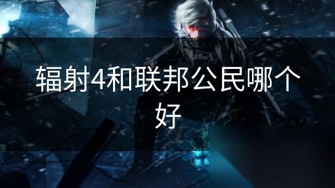 辐射4和联邦公民哪个好